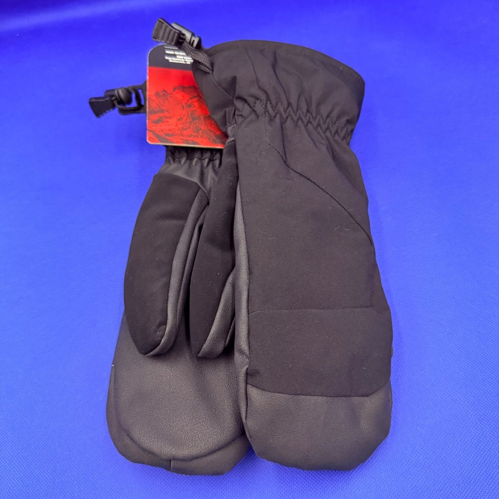 Swiss Tech Performance Gear Ski Mittens Black Waterproof Touchscreen S/M NEW NWT